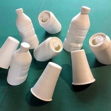 recycler poubelle icône sculptures jardin gaspillage Plastique tasse soda l'eau bouteille 3d print model - Mito3D