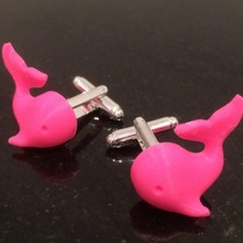 'serçe balina' kol düğmeleri moda Aksesuarlar balina 3d print model - Mito3D