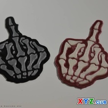 fys Knochen Aufkleber Abziehbild Stempel Dual Farbe Ventilator Kunst Doppelextruder zweifarbig Finger 3d print model - Mito3D