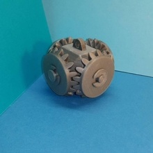 te avec 4 pignons coniques - bevel gear toys & games gears 3d-design 3d print model - Mito3D