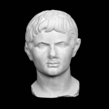 marble portrait head emperor augustus scan colossal 3d print model - Mito3D