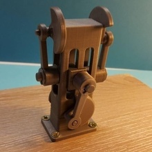 bielle manivelle double - crank rod toys & games gadget robotic mechanism 3d print model - Mito3D