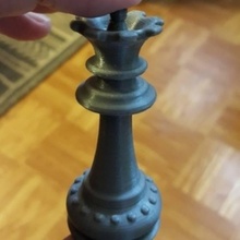 xadrez pi ces rainha borda jogos peça chessqueen 3d print model - Mito3D