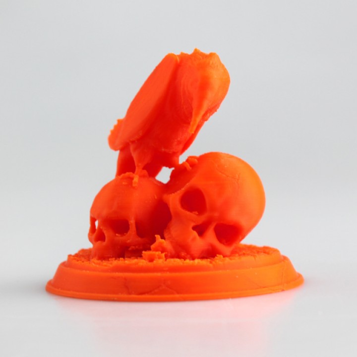 raven Schädel Garten halloween Modell statue Wettbewerb 2014 Masken Kabinett Kuriositäten 3D print model - Mito3D