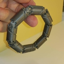 bangle gears - bracelet engrenages jewellery robotic mechanism 3d print model - Mito3D