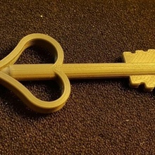 la clef fl che du coeur - key heart arrow jewellery keychain 3d print model - Mito3D