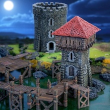 furia castello prova impostato tavolo rpg giochi guerra dungeontiles 3d print model - Mito3D