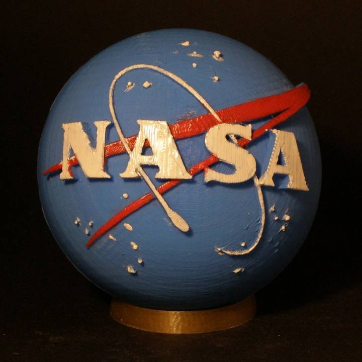 nasa insígnia ventilador arte espaço 3dmodel olhos estudado 3D print model - Mito3D