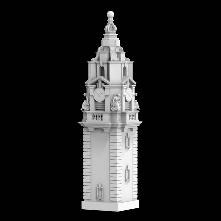Lambeth Cidade corredor relógio torre Varredura Torre Relógio 3D print model - Mito3D
