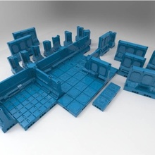 niphilim's modular space scenery openlock tabletop 3d print model - Mito3D