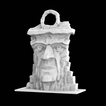 coal face scan bronze relief 3d print model - Mito3D