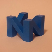 nintendo 64 logo hayran Sanat 3d print model - Mito3D