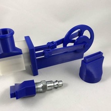 single cilindro aria motore giocattoli Giochi Palloncino airengine balloonairengine 3d print model - Mito3D
