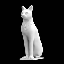 animali sarcofago decorazione gatto 2 scansione fullbody 3d print model - Mito3D