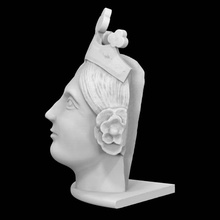 head figurehead spanish prison hulk scan woman forehead 3d print model - Mito3D