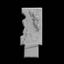 bas-relief honor heroic feat climbing - defenders besieged leningrad scan head man relief 3d print model - Mito3D