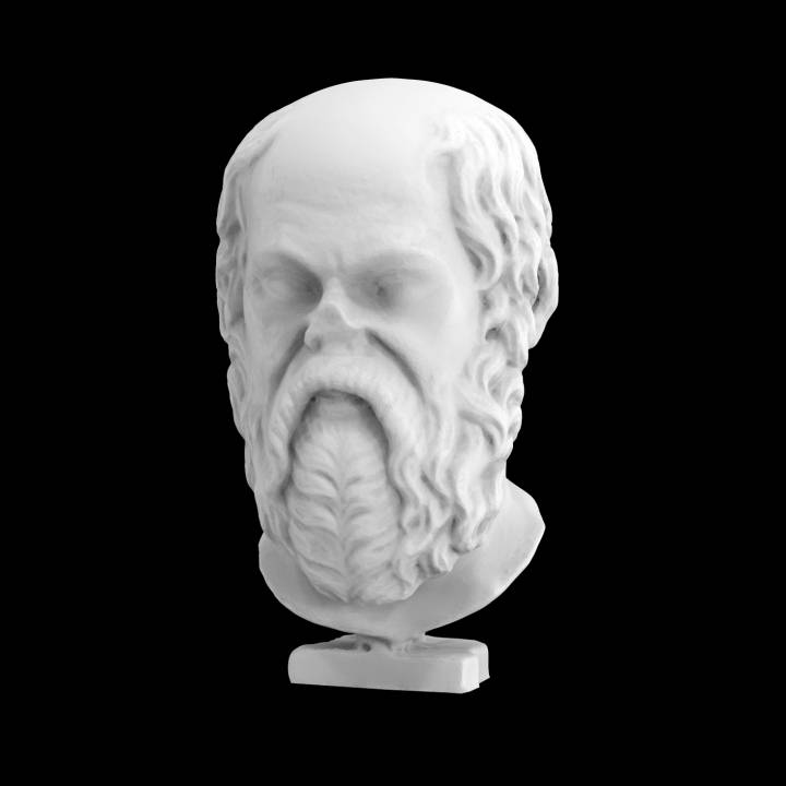 socrates scan bust greek head man sculpture 3dprint athens 3dscan philosophy 3D print model - Mito3D