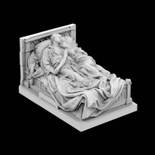túmulo jovem casal Varredura amar morte lápide 3d print model - Mito3D