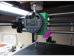 hipercubo marcar indicador montar construir 3d impresora nivelación cama carátula dialindicatormount calibre 3d print model - Mito3D