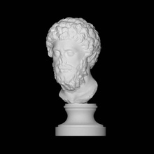 Roma mermer baş Marcus Aurelius taramak büst adam Vesika 3d print model - Mito3D