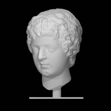 roman marble portrait head emperor caracalla scan 3d print model - Mito3D