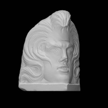 sarcophage coin tête analyse homme 3d print model - Mito3D