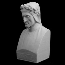 dante collection lincoln uk scan bust sculpture marble poet italian divinecomedy 13thcentury lincoln-collection 3d print model - Mito3D