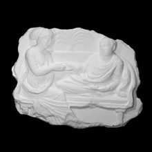 roman marble relief fragment scan couple 3d print model - Mito3D