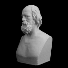 buste plâtre alfred tennyson collection lincoln royaume uni numérisation sculpture marbre poète 3d print model - Mito3D