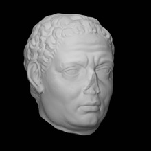 roman portrait head emperor vitelius scan bust 3d print model - Mito3D