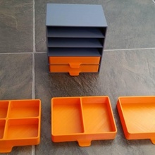 parçalar tepsi çekmeceler Bahçe 3 boyutlu konteyner Çekmece 3d print model - Mito3D
