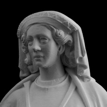reine margaret buste collection lincoln royaume uni numérisation sculpture marbre français royauté 20eme siècle queenmargaret johnhodgson 3d print model - Mito3D