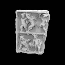roman relief erotes fauns scan mythology sculpture satyr 3d print model - Mito3D