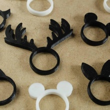 animal ring collection - single extrusion version jewellery 3d print model - Mito3D