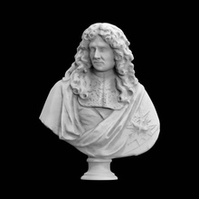 bust jean-baptiste colbert scan marble louvre 3d print model - Mito3D