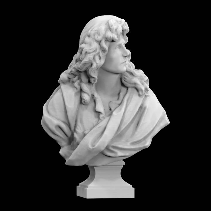 büst Pierre Mignard taramak Louvre 3D print model - Mito3D