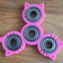 triple cat spinner toys & games fidget fidgetspinner 3d print model - Mito3D