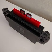 nintendo cambiar interruptor cartucho soporte muelle estante 4 espacio artilugio electrónica videojuego 3d print model - Mito3D