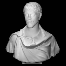 portrait bust man scan marble 3d print model - Mito3D