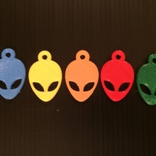 extraterrestre cabeza llavero Moda accesorios 3d print model - Mito3D