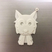 husky anahtar Zincir moda Aksesuarlar cazibe köpek kolay eğlence hediye anahtarlık çocuklar basit 3d print model - Mito3D