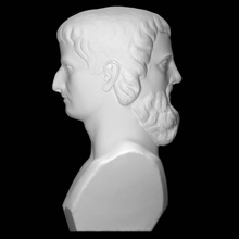 bust two-faced janus scan roman 3d print model - Mito3D