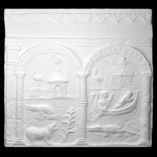 relief campana plate nilotic landscape scan clay 3d print model - Mito3D