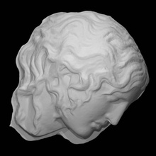 Ludovisi méduse fureur analyse tête amazone relief 3d print model - Mito3D