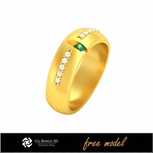 3d cad wedding ring - free model jewelry freejewelry 3d print model - Mito3D