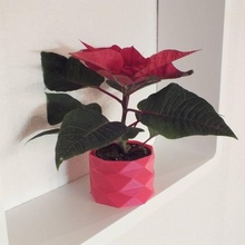 original poligonal vaso flores jardim decoração interior polígono 3d print model - Mito3D