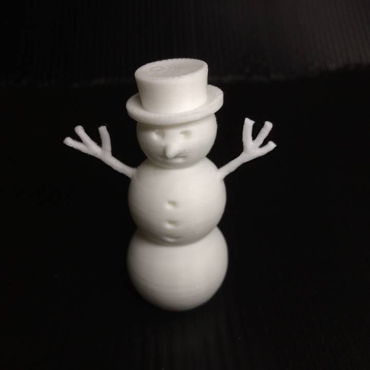 boneco neve brinquedos jogos Natal impressão desenho animado decoração fácil inverno 3D print model - Mito3D