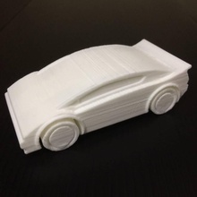 Deportes coche vehiculo trozo impresión Moviente ruedas juguetes juegos motor carreras auto nascar 3d print model - Mito3D