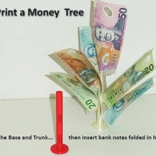 money tree grow trees & garden holder art business coin decorative dollar easy figurine fun funny gift model office simple statue unique novelty decor joke special coins finance artistic 3d print model - Mito3D
