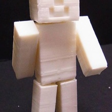 Minecraft steve trozo impresión Moviente cabeza brazos piernas ventilador Arte arte juego línea vídeo 3d print model - Mito3D